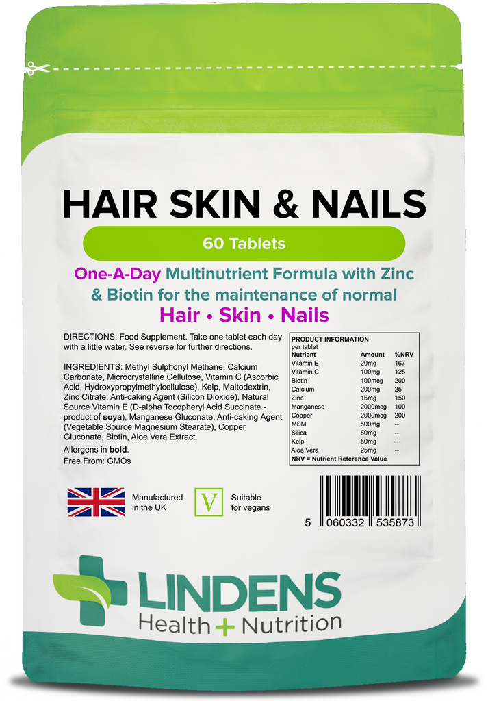 Hair Skin & Nails ONE A DAY Tablets (60 Tablets) - Master Vaper