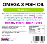 Omega 3 Fish Oil (30% DHA-EPA) Capsules 90 Capsules - Master Vaper