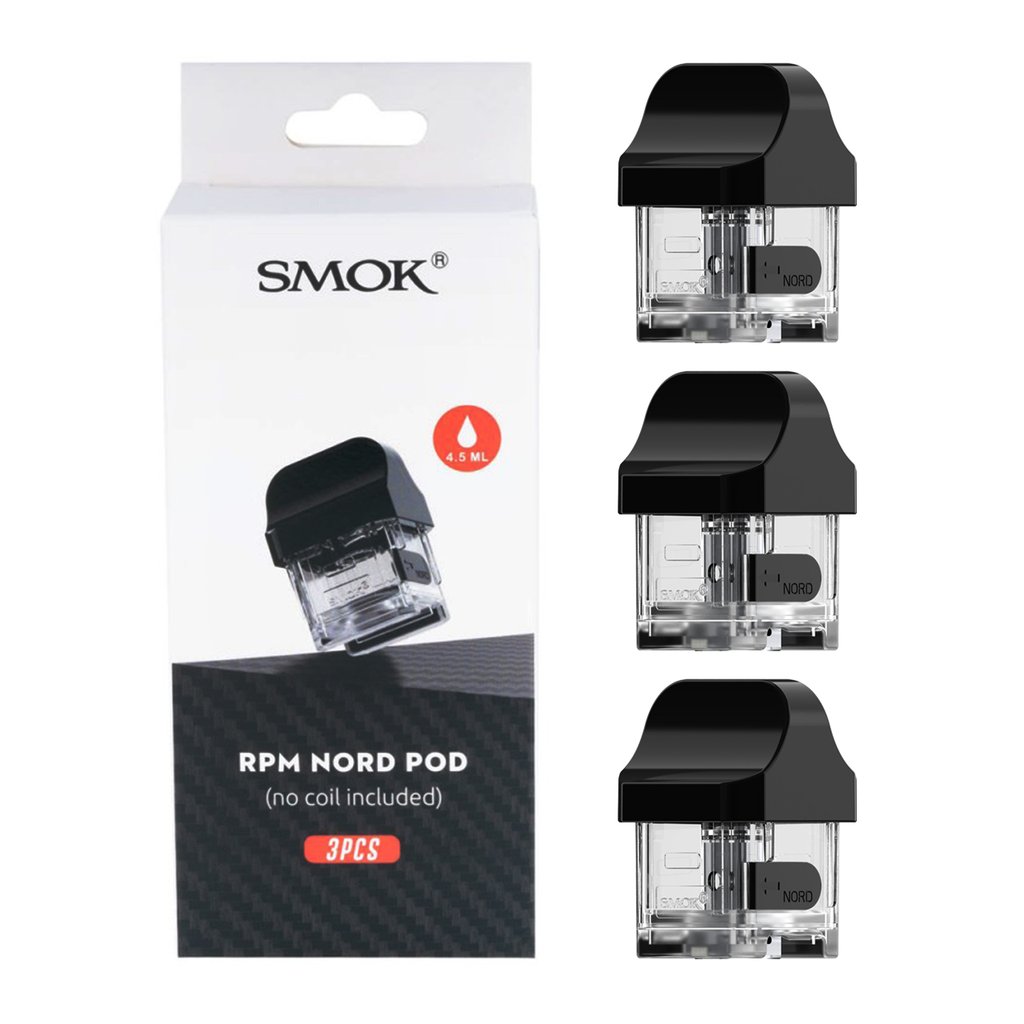 SMOK Nord 4 Empty Replacement RPM Pods - Pack Of 3, 2mL Capacity, Compatible With RPM Coils SMOK Nord 4 Pods SMOK Nord 4 Empty Replacement RPM Pods - Pack Of 3, 2mL Capacity, Compatible With RPM Coils SMOK Nord 4 Pods