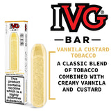 IVG Bar - Vanilla Custard Tobacco - Master Vaper