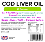 Cod Liver Oil 1000mg Capsules with Omega 3 (90 Capsules) - Master Vaper