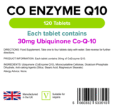 CoEnzyme Q10 30mg Tablets 120 Tablets - Master Vaper