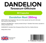 Dandelion 250mg Capsules (60 Capsules) - Master Vaper