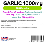 Garlic 1000mg Capsules (200 Capsules) - Master Vaper