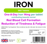 Iron 14mg Tablets (120 Tablets) - Master Vaper
