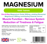 Magnesium Tablets (MgO 500mg) 90 Tablets - Master Vaper