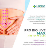 Pro Bio Live Max 6 Billion CFU Veg Capsules 100 Capsules - Master Vaper