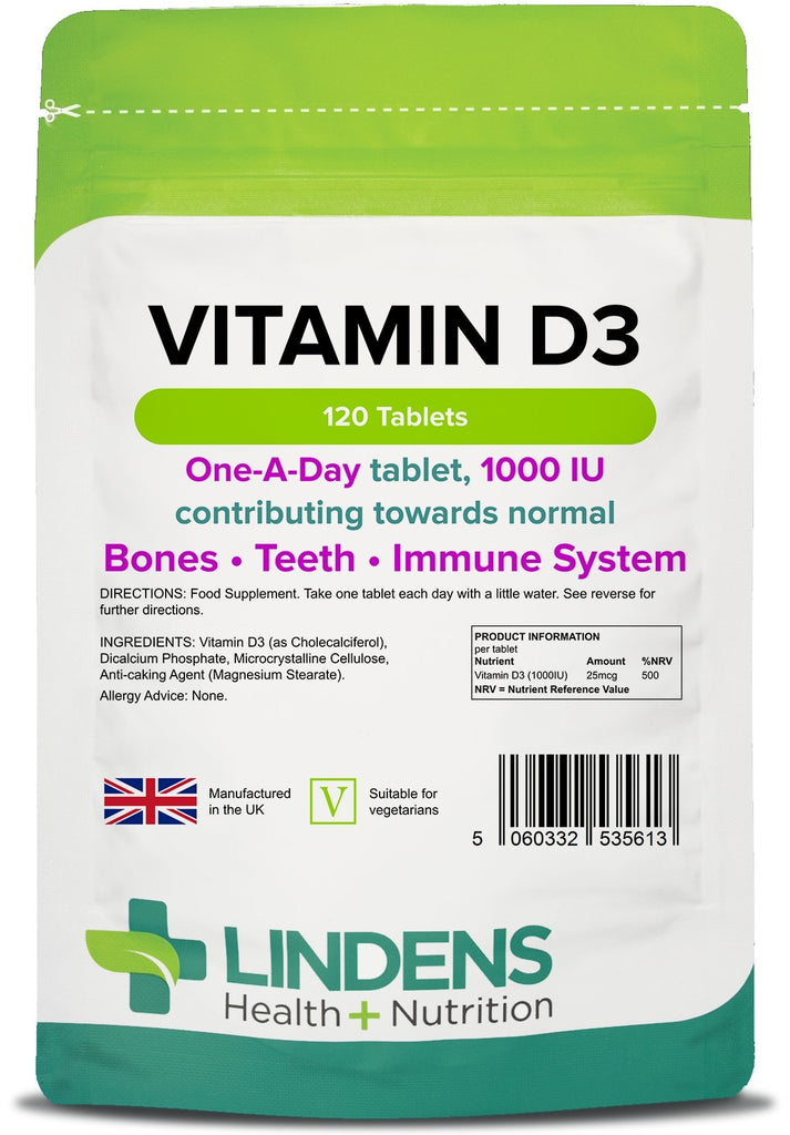 Vitamin D3 1000IU Tablets 120 Capsules