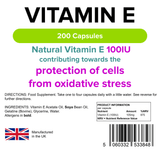 Vitamin E 100IU Capsules (200 Capsules) - Master Vaper