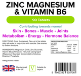 Zinc Magnesium & Vitamin B6 Tablets 90 Tablets - Master Vaper